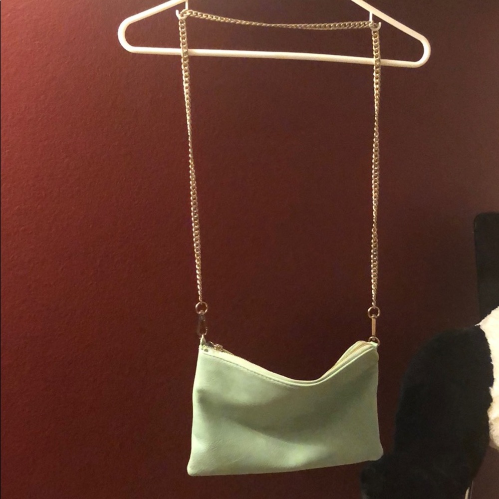 Pastel green purse